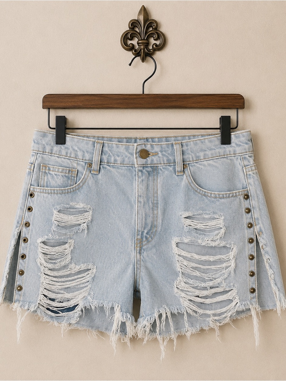Litz denim shorts S